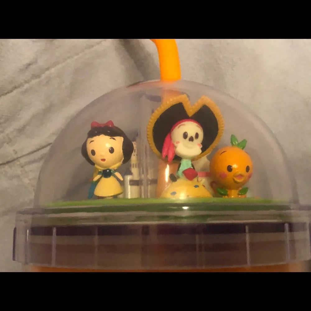 NEW Disney Parks Orange Bird Snow White‎ Dome Tumbler with Straw Jerrod Maruyama